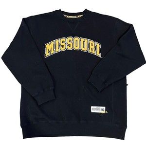 Missouri Tigers Black Colesseum Embroidered Heavyweight Sweatshirt Vintage XL